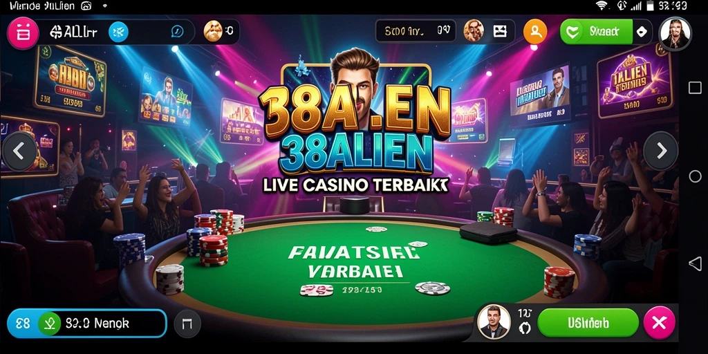 Tampilan gameplay Live Casino yang memukau dan interaktif.