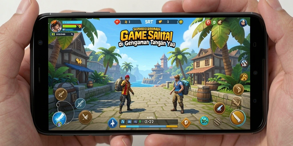 Tangkapan layar utama gameplay 5RT yang seru dan menyenangkan.