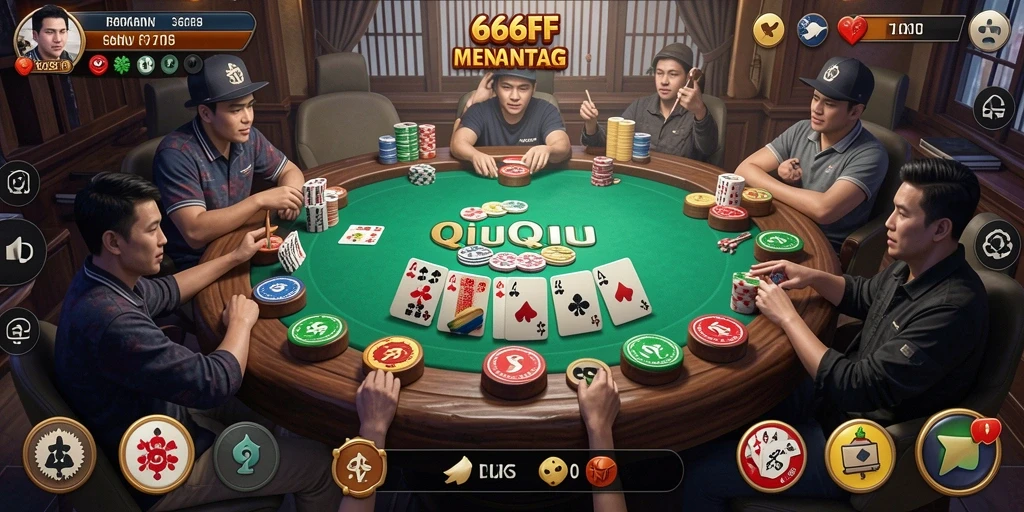 Tampilan gameplay seru QiuQiu di 666FF.