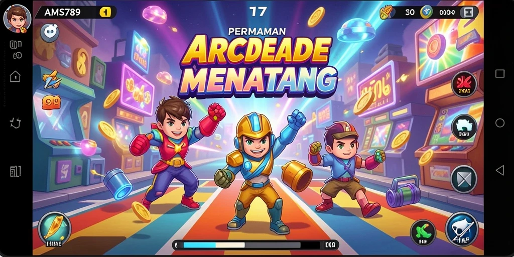 Tampilan gameplay seru dari AMS789 yang menantang pemain.