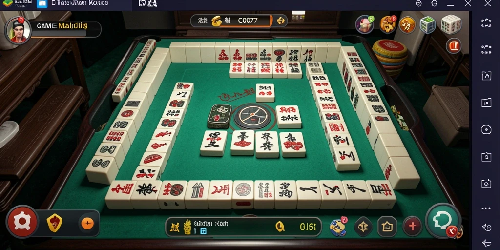 Tampilan gameplay Mahjong yang menarik dan penuh warna dari C0077.