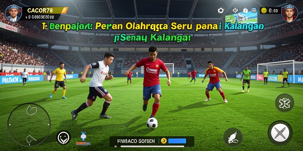 Screenshot utama CACOR78 menampilkan gameplay yang menarik dan penuh aksi olahraga.