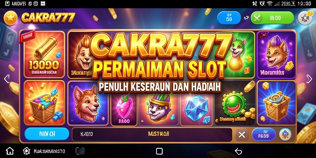 Tampilan menarik dari gameplay CAKRA777 dalam permainan Slot.