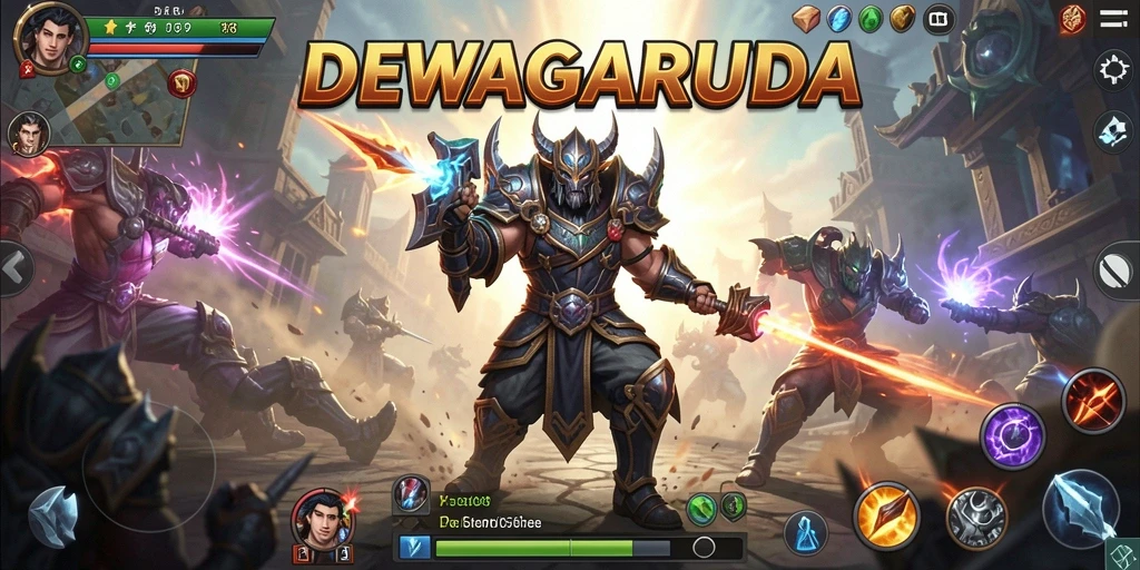 Tampilan gameplay DEWAGARUDA yang menegangkan dan penuh strategi.