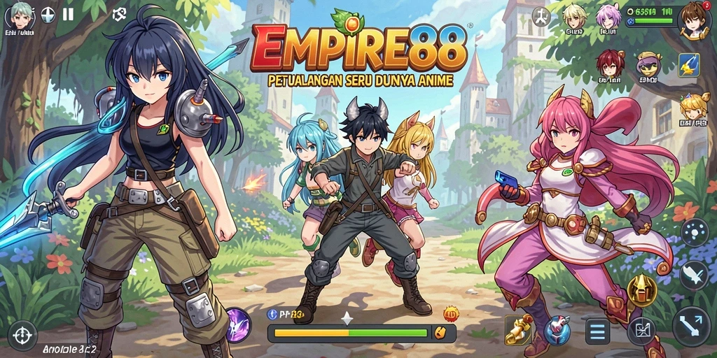 Gameplay EMPIRE88 yang menampilkan karakter Anime unik.