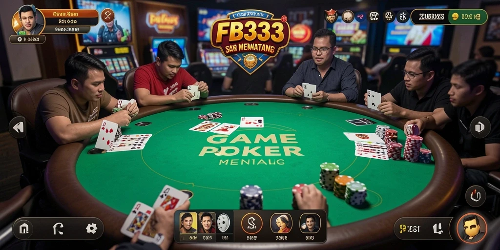 Tampilan gameplay Poker di FB333 yang seru dan menarik.