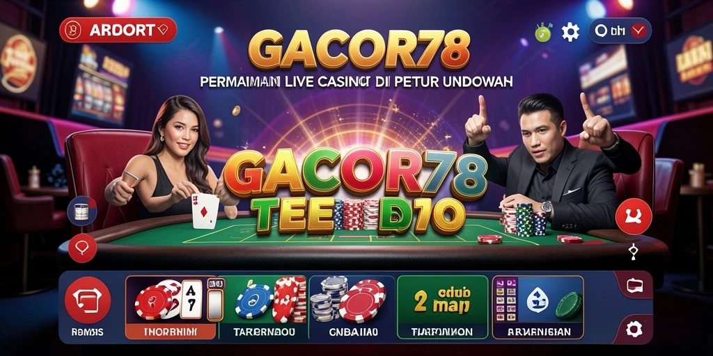Screenshot GACOR78 menampilkan dealer cantik dan permainan yang mendebarkan.