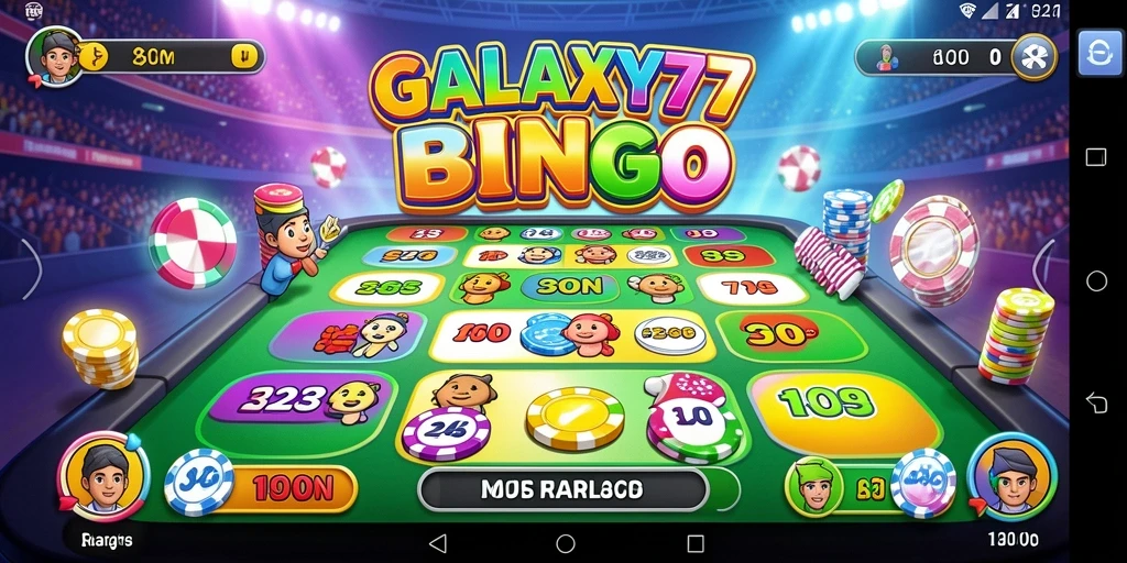 Tampilan gameplay seru di GALAXY77 dengan Bingo menantang.
