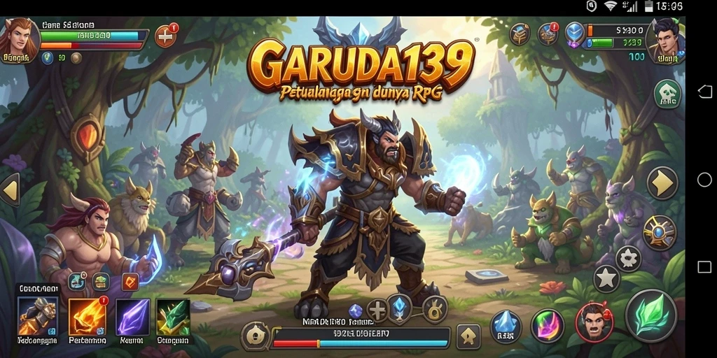 Screenshot utama GARUDA138 menampilkan aksi pertarungan seru dalam dunia RPG.