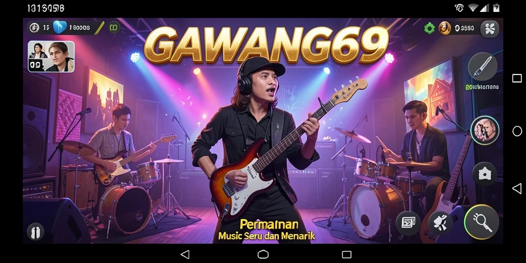 Tampilan gameplay GAWANG69 dengan melodi seru dan interaktif.