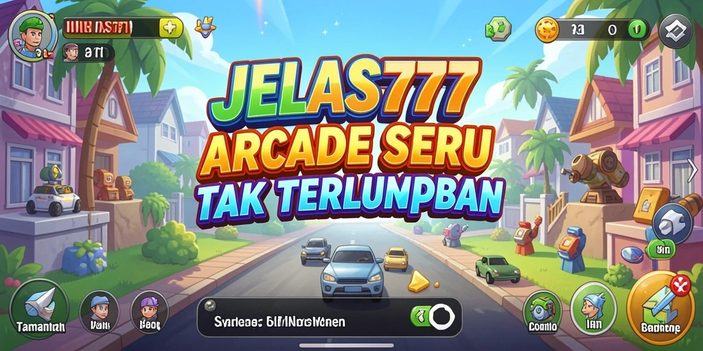 Screenshot utama JELAS777 menampilkan aksi seru dalam gameplay Arcade.