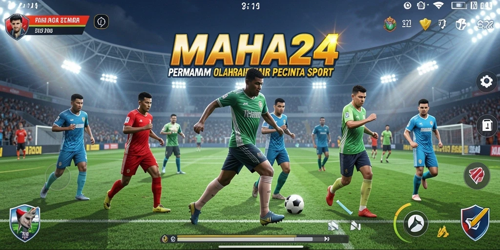 Tampilan seru saat bermain game olahraga MAHA24.