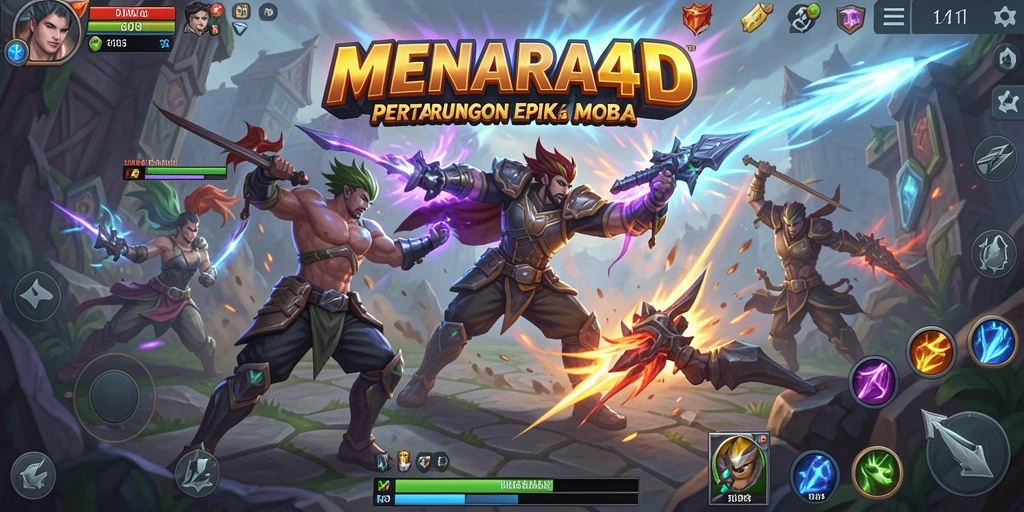 Tampilan mendebarkan dari pertarungan epik dalam MENARA4D.