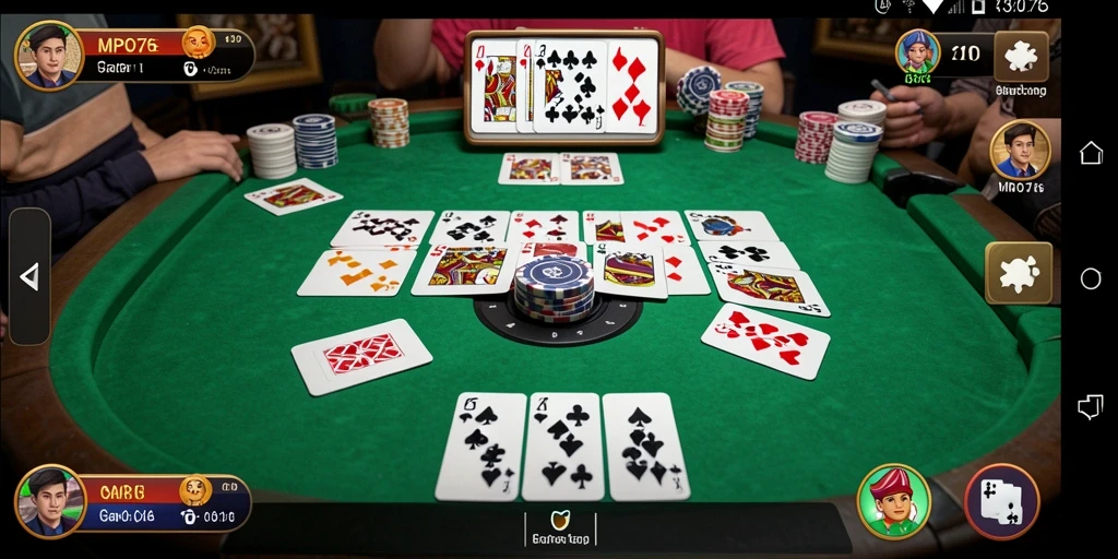 Tampilan gameplay seru dari MPO76 yang menggugah semangat bermain Gaple.