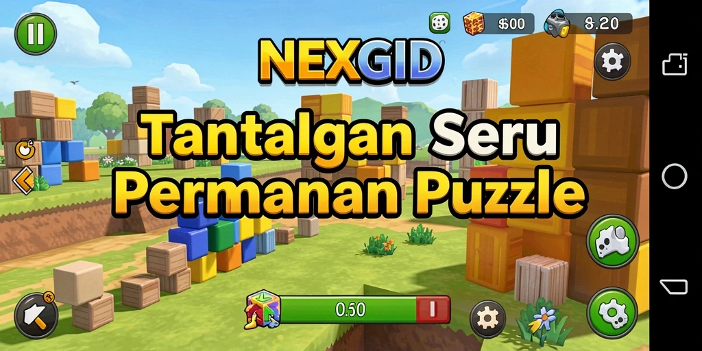 Tampilan gameplay NEXGID yang menantang dan seru.