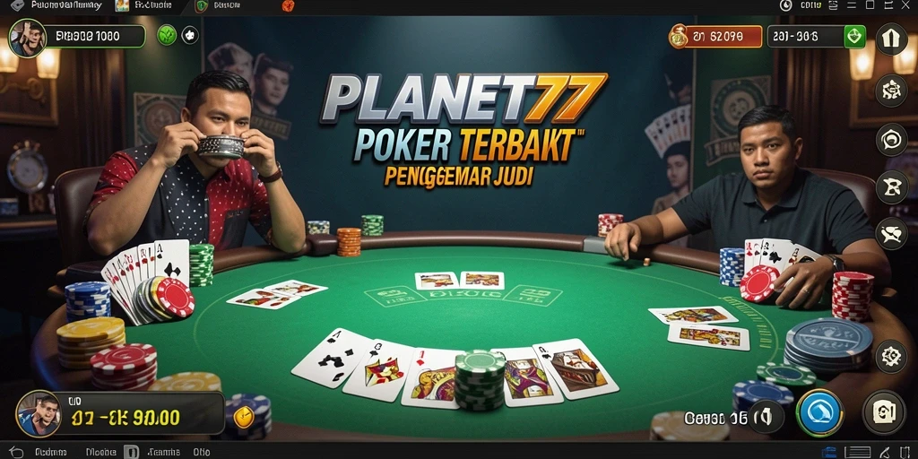 Tangkapan layar menampilkan gameplay seru dalam aplikasi Poker.