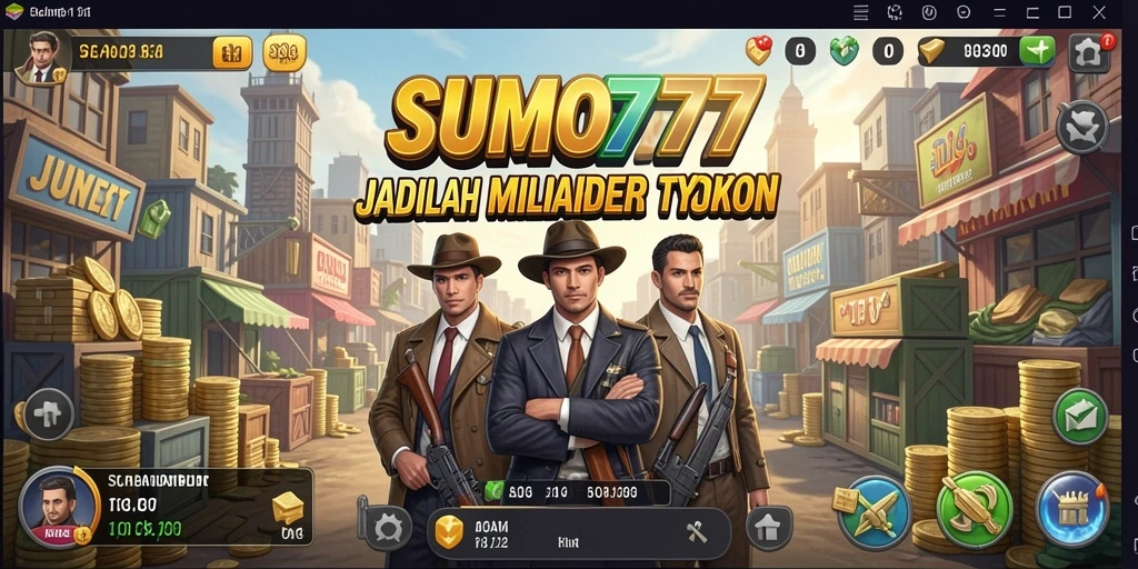 Tampilan gameplay menarik di SUMO777 saat mengelola bisnis.