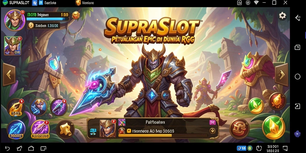 Screenshot menunjukkan aksi seru dalam permainan RPG SUPRASLOT.