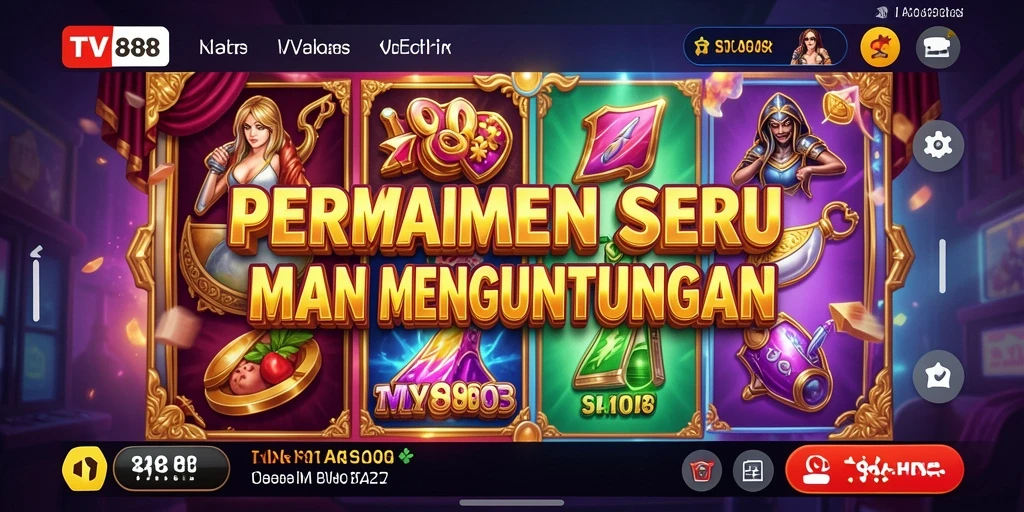 Tampilan utama gameplay Slot di TV888 yang seru dan menarik.