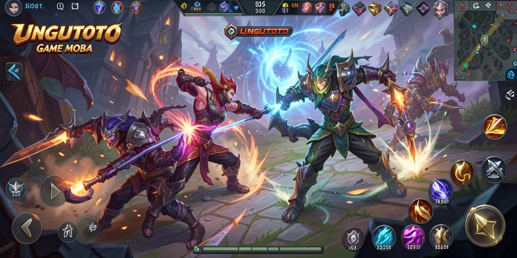 Tangkapan layar gameplay UNGUTOTO yang menampilkan aksi seru di medan perang.